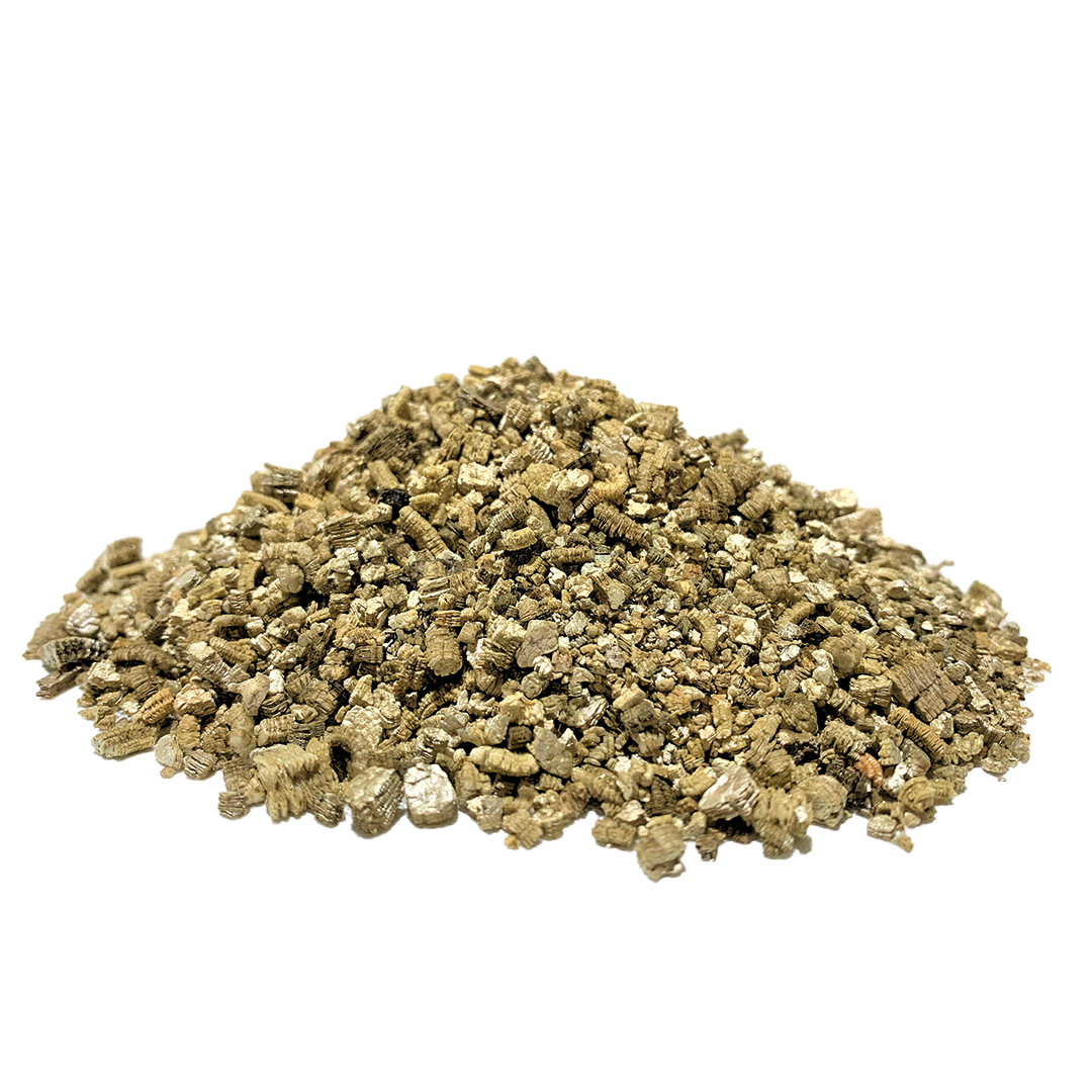 Lamelles dorées de vermiculite expansée pour la rétention d'eau